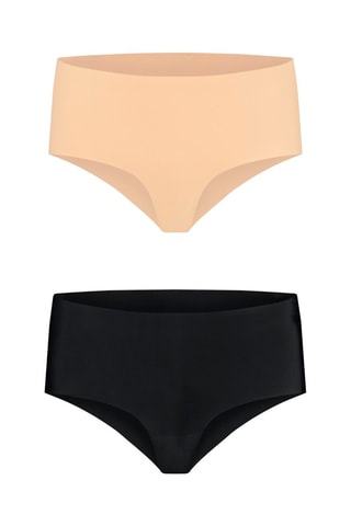 2 Slips Hoge Taille - Beige en zwart