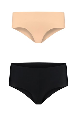 2 Halfhoge Slips - Beige en Zwart