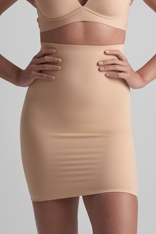 Vormende Minirok Hoge Taille - Beige
