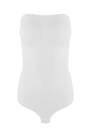 Strapless Stringbodysuit - Wit - Magic Body Fashion