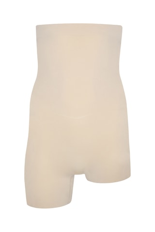 Asymmetrisch Wielrenbroekje Hoge Taille - Beige - Magic Body Fashion