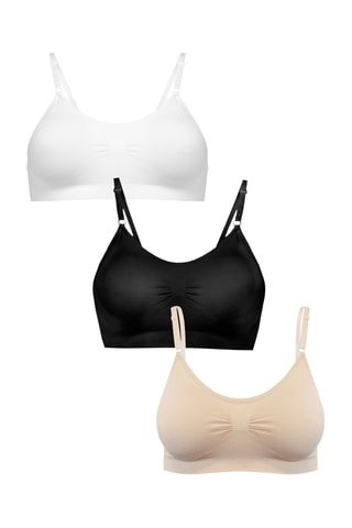 3 Sportbeha’s - Zwart en Beige - Magic Body Fashion