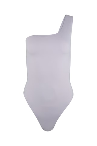 Dubbelzijdige Asymmetrische Stringbodysuit - Lichtpaars - Magic Body Fashion