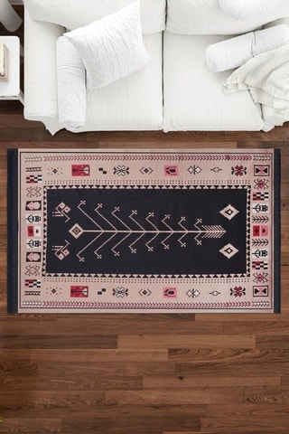 Vloerkleed - Zwart en Wit - 80 x 150 cm