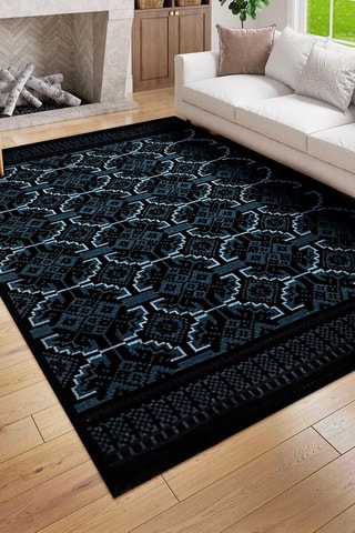 Vloerkleed - Zwart - 80 x 150 cm