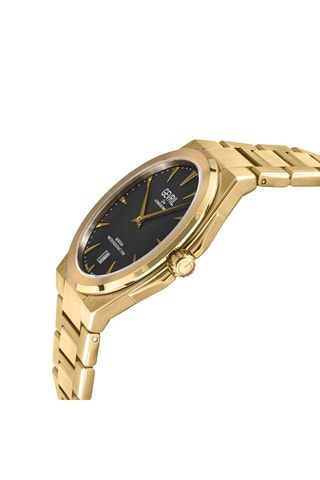 Relógio de quartzo em aço - Dourado e preto
