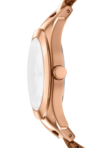 Reloj de cuarzo de acero - Rosa dorado