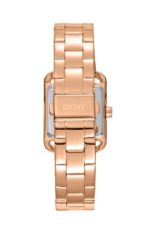 Reloj de cuarzo de acero Iconic - Rosa dorado y blanco
