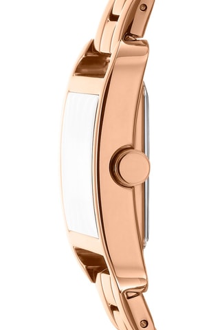 Reloj de cuarzo de acero Iconic - Rosa dorado y blanco