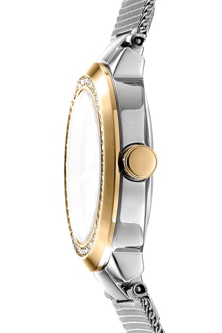 Reloj de cuarzo de acero - Plateado y dorado
