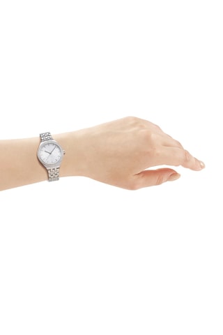 Reloj de cuarzo de acero - Plateado