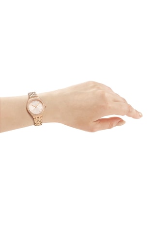 Reloj de cuarzo de acero - Rosa dorado