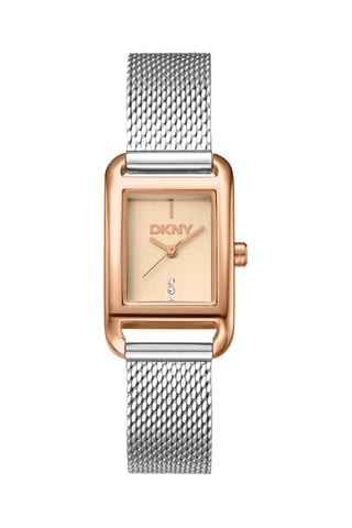 Reloj de cuarzo de acero - Plateado y rosa dorado