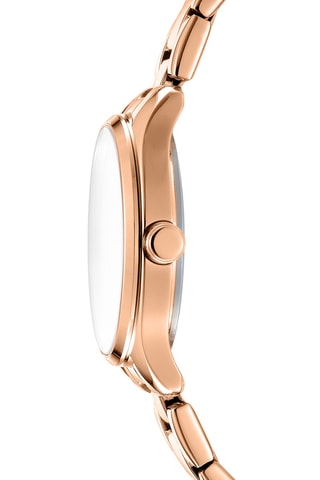 Reloj de cuarzo de acero - Rosa dorado