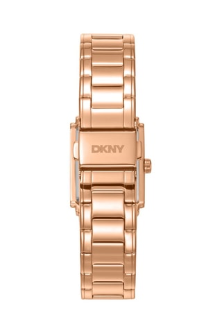 Reloj de cuarzo de acero - Rosa dorado y azul oscuro