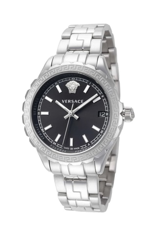 Montre à quartz en acier - Argenté et noir