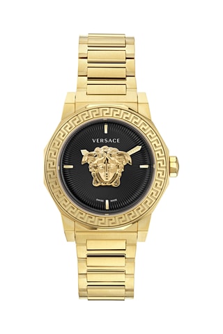 Montre à quartz en acier - Doré et noir