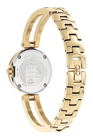 Montre à quartz en acier - Doré