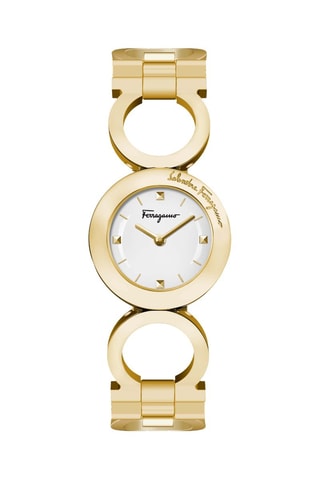 Montre à quartz en acier - Doré