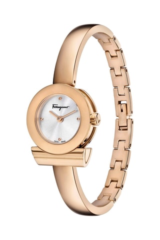 Montre à quartz en acier Fabriquée en suisse - Doré rose et argenté