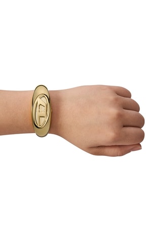 Montre à quartz en acier - Doré