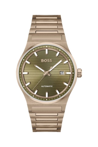 Montre automatique en plaqué or - Beige