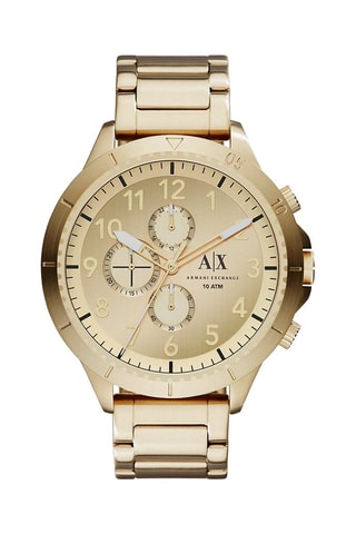 Montre à quartz en acier - Chronographe - Doré