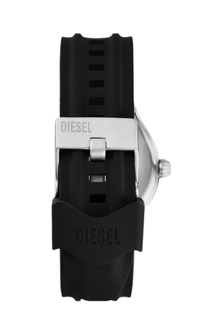 Montre à quartz en silicone - Noir et argenté