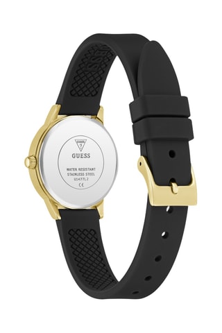 Montre à quartz en silicone - Noir et doré