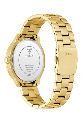 Montre à quartz en acier - Doré et vert