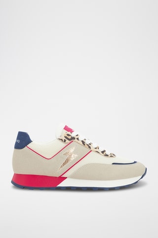 Baskets Nicole - Beige et bleu