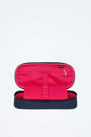 Etui Oval Single - Marineblauw en Fuchsia
