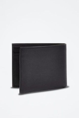 Cartera de piel Milano - Negro y plateado