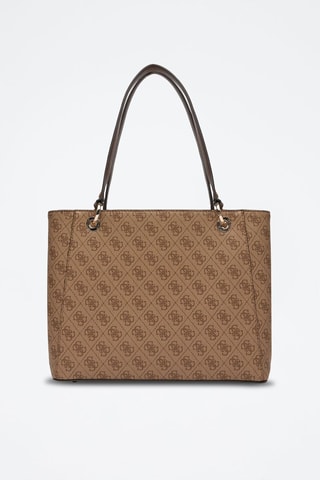 Bolso shopper - Marrón y beige