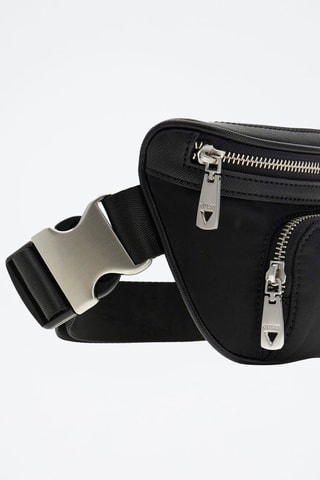 Riñonera Milano - Negro y plateado