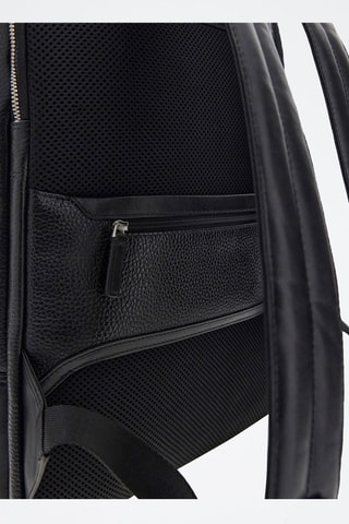 Mochila de piel Monaco - Negro
