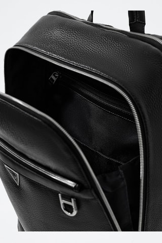 Mochila de piel Monaco - Negro