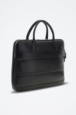 Funda de piel para ordenador portátil Monaco - Negro