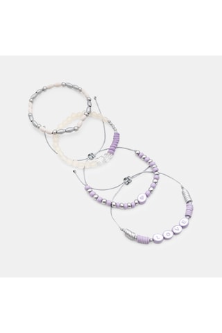 4 pulseras - Violeta - Okaidi