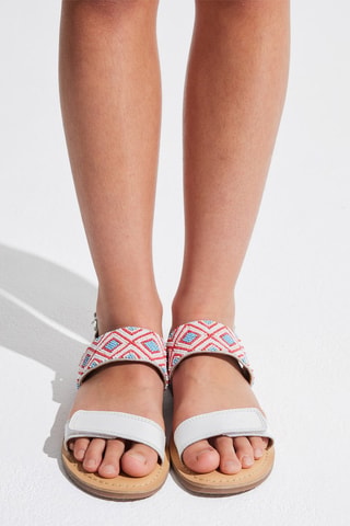 Sandalias de piel - Blanco