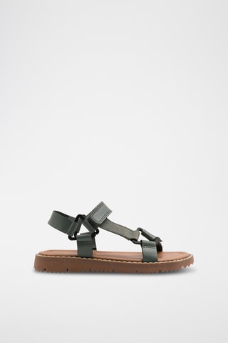 Sandalias de piel - Caqui
