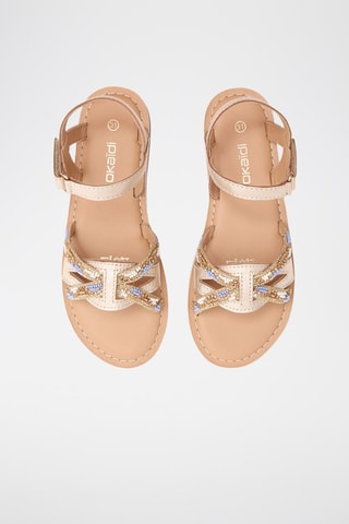 Sandalias de piel - Dorado 