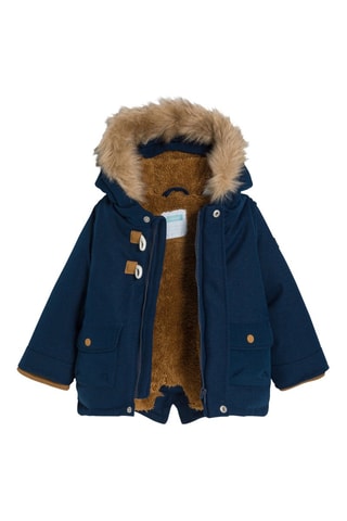 Parka con capucha - Azul oscuro - Obaïbi