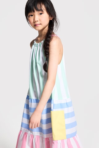 Vestido trapecio sin mangas - Verde - Okaidi