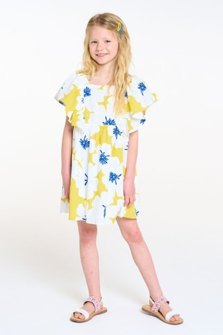 Vestido - Amarillo y blanco