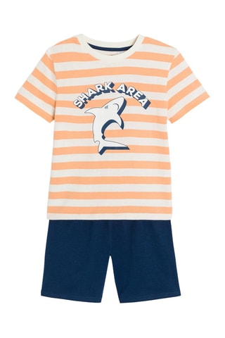Pijama - Naranja y azul marino 