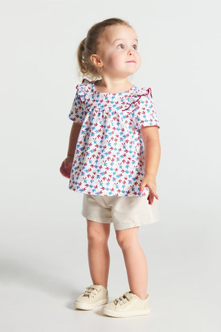 Blusa - Blanco y burdeos