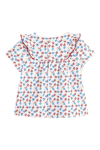 Blusa - Blanco y burdeos