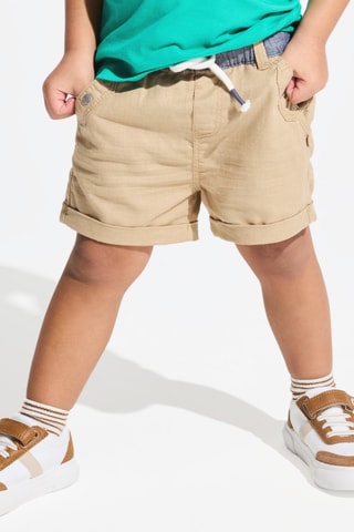 Short de lino - Beige - Obaibi