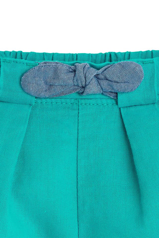 Short de lino - Verde